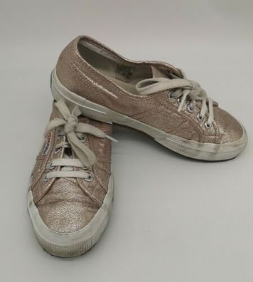 Superga Gr. 38 Damen Schuhe Metallic Sneaker