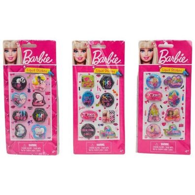 Barbie Aufkleber Liquid Sticker 3 Stück Mattel 2010 für Sammler Selten Neu