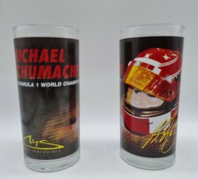 Michael Schumacher Formel 1 Gläser 2 Stk formula 1 World Champion Glas