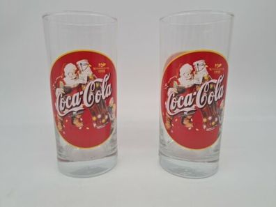 Coca Cola Gläser 2 Stück 0,4l Weihnachten 1998 Trinkglas NEU