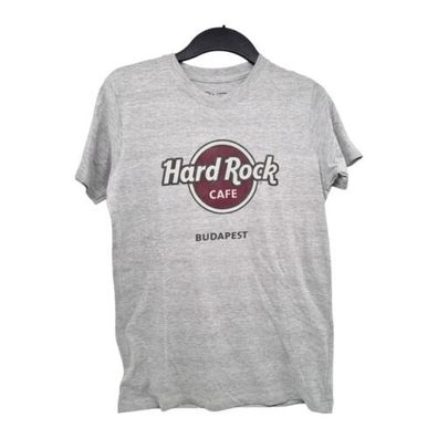 Hard Rock Café Budapest T-Shirt Damen Größe M Grau