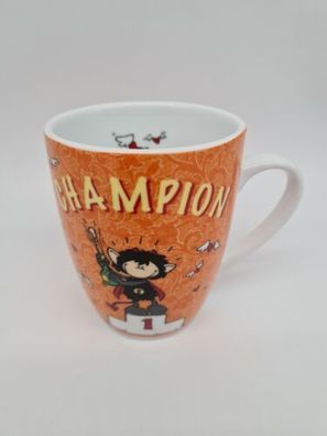 Nici Tasse Champion mit Teufel auf Podest Mug Cup Kaffeebecher