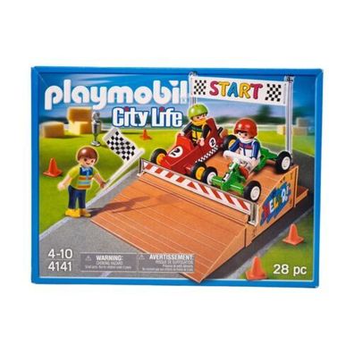 Playmobil Kart Gokart mit Rampe 2008 Seifenkisten Rennen Zubehör 4141 City Life