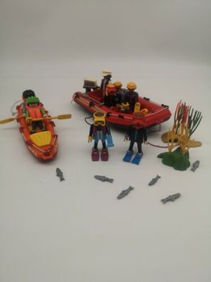 Playmobil 3772 Sporttaucher 3776 Wildwasserboot 1993 Set