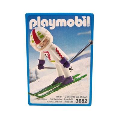 Playmobil 3682 Skifahrer Figur Winter Sport 1991 Geobra NEU Retro