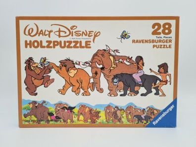 Ravensburger Walt Disney Das Dschungelbuch Holzpuzzle 28 Teile 1983 Rar