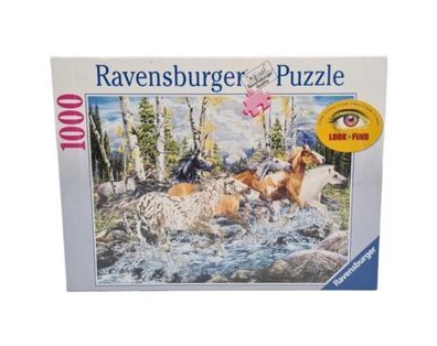 Ravensburger Puzzle 1000 Teile Pferde 2002 NEU 70x50cm Look + Find 159284