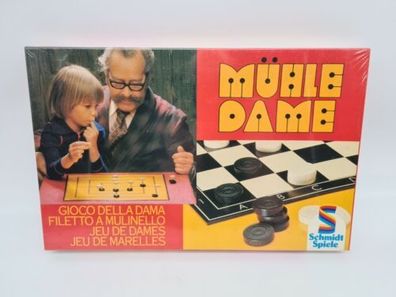 Mühle Dame Schmidt Spiele 70er Vintage NEU Gesellschaftsspiel Selten