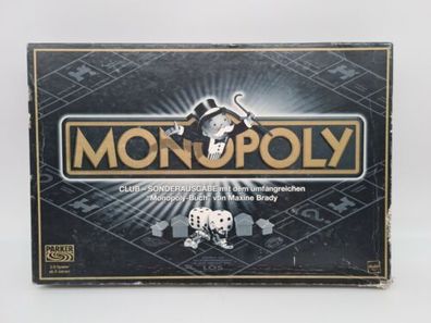 Monopoly Club Sonderausgabe von Parker 2004 Brettspiel Schwarze Ausgabe