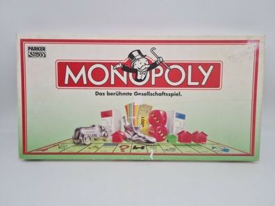 Monopoly - PARKER 1992 - Lange Version Vollständig Brettspiel 10 Figuren