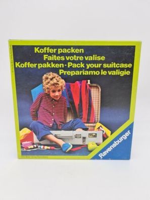 Koffer Packen Ravensburger 1973 Gesellschaftsspiel Legespiel