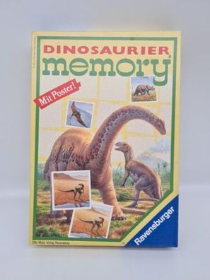 Dinosaurier Memory Ravensburger 1992 mit Poster Selten Gesellschaftsspiel