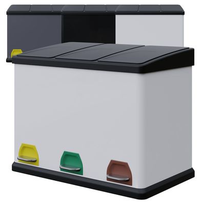 Premium Mülleimer Abfalleimer Abfallbehälter Trennsystem Mülltrenner Recycling 3x8L