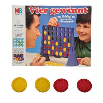 Vier Gewinnt MB Spiele Ersatzteile Chips Gelb und Rot 2 Stück Gesellschaftsspiel