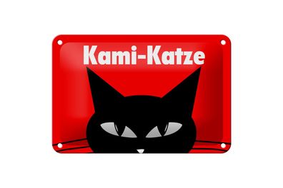 Blechschild Spruch 18x12 cm Kami - Katze Metall Deko Schild