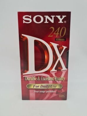 Sony VHS 240 DX Videokassette 4 Hours Neu Vintage