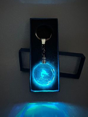 Wassermann Sternzeichen Schlüsselanhänger LED Multicolor mit Geschenkbox