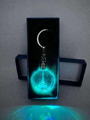 Eifelturm LED Multicolor Schlüsselanhänger mit Geschenkbox