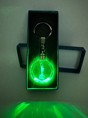Freiheitsstatue Schlüsselanhänger LED Multicolor mit Geschenkbox