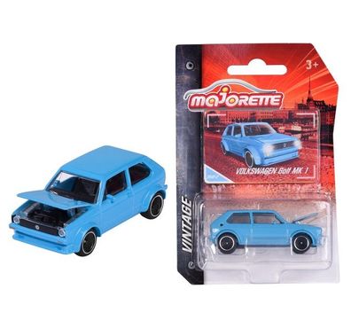 Majorette 212052010Q12 - Vintage Cars - VW Golf MK1, blue - Neu