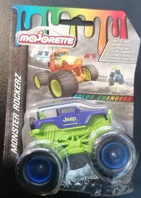 Majorette 212057257 - Premium Cars - Monster Rockerz Color Changers, grün-lila
