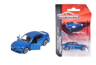 Majorette 212053052Q33 - Premium Cars - Alfa Romeo Giulia, blau - Neu
