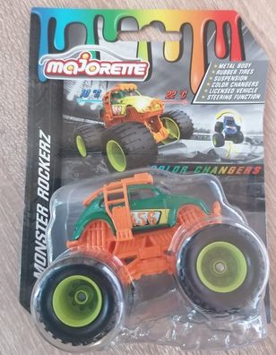 Majorette 212057257 - Premium Cars - Monster Rockerz Color Changers, orange-grün