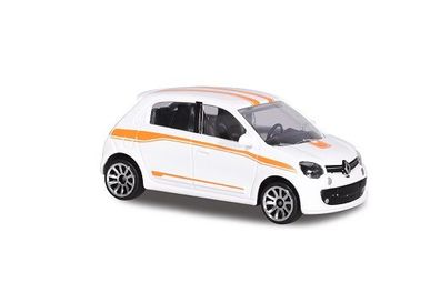 Majorette 212053051 - Street Cars - Renault Twingo - Weiss/ Orange - Neu
