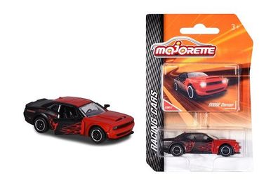 Majorette 212084009Q14 - Racing Cars - Dodge Demon - Rot/ Schwarz Flames - Neu