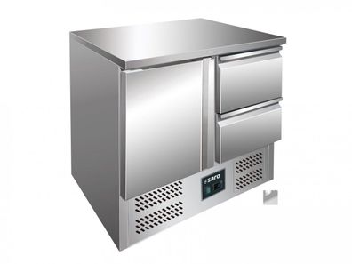 Kühltisch Mod. ES 901 SS Top 2x1/1 GN Tür/ Schublade Edelstahl 900x700x890 Gastlando