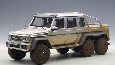 Autoart 76305 - 1/18 Mercedes-Benz G63 AMG 6&times;6 (Silver with Mud) - Neu