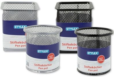 Stylex 24100 1 x Butler für Stifte, Metallkorb, ungefüllt