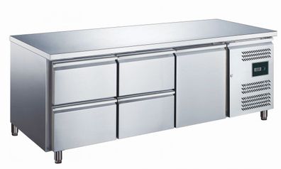 Kühltisch Mod. EGN 3140TN 4 Schubladen + Tür Edelstahl 1795x700x850 Gastlando