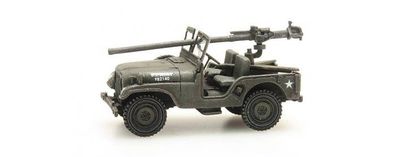 Artitec 387.307 - 1/87 / H0 Us M38 Jeep Mit 106mm At Gun - Fertigmodell - Neu