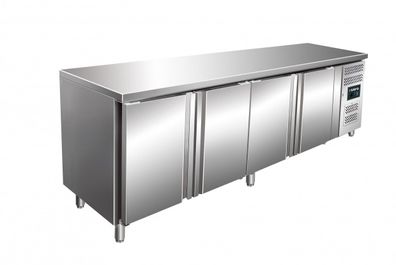 Kühltisch Mod. Kylja 4100TN mit 4 Türen Edelstahl 2230x700x950 Gastlando