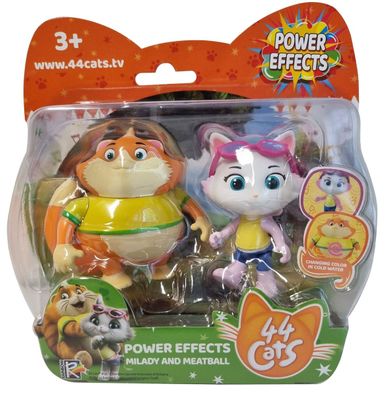 Smoby 180137 44 Cats 2er Pack Katzen Figuren Milady und Metty mit Effekt, Farbwe