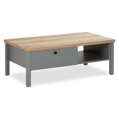 Couchtisch 110x60 cm Sofatisch Grau Wohnzimmertisch Beistelltisch Holz Tisch Staur...