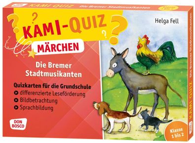 Kami-Quiz Maerchen: Die Bremer Stadtmusikanten Quizkarten fuer die