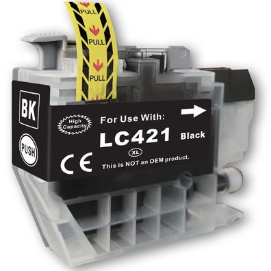 Kompatibel Brother LC-421 XL BK Schwarz Black Druckerpatrone für 500 Seiten von Gigao