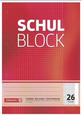 Schulblock DIN A4 Lineatur 26