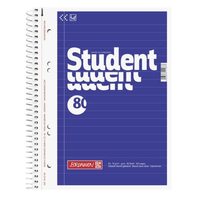 Collegeblock im DIN A5 Format mit linierten Blättern 80 Blatt