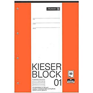Kieser Block 01 DIN A4 Schullineatur 4-fach gelocht