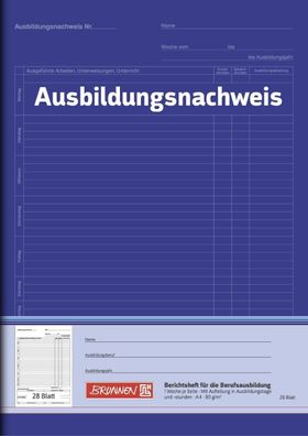 Ausbildungsnachweis-Heft Blau