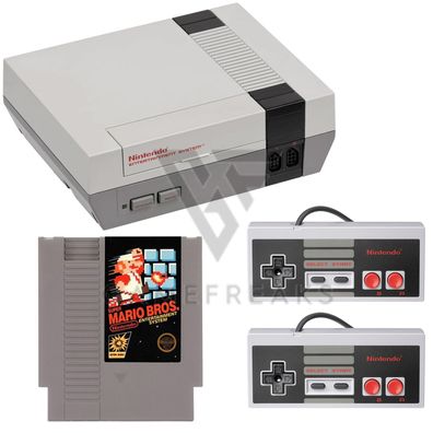 Nintendo NES Konsole Super Mario Bros. Spiel, Controller, Alle Kabel