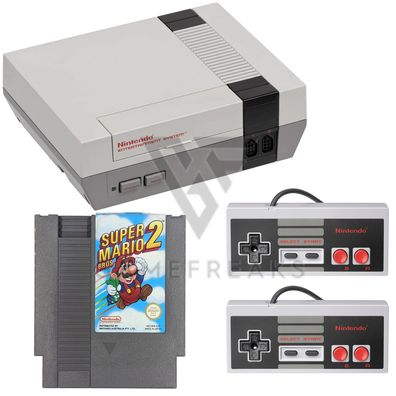 Nintendo NES Konsole Super Mario Bros. 2 Spiel, Controller, Alle Kabel