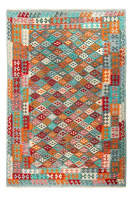 Kelim-Afghan Handgewebter Designer Kelim Nr.157 305x202cm aus 100% Wolle