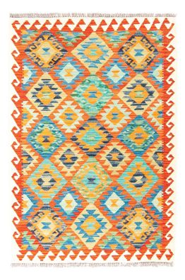 Kelim-Afghan Handgewebter Designer Kelim Nr.299 153x102cm aus 100% Wolle