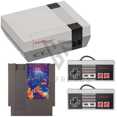 Nintendo NES Konsole Tetris Spiel, Controller, Alle Kabel