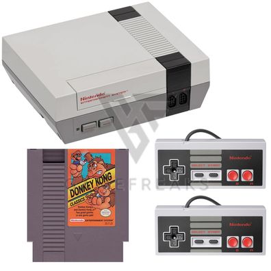 Nintendo NES Konsole Donkey Kong Classics Spiel, Controller, Alle Kabel