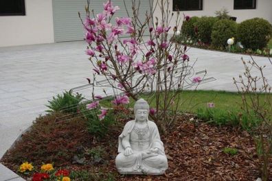 Buddha Skulptur in Steinoptik. Große Skulptur für Garten und Wohnbereich 101156